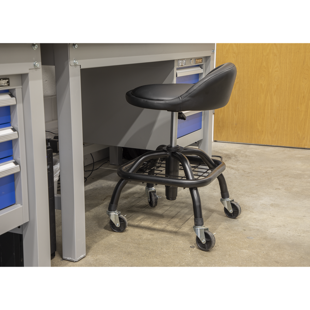 Premier Industrial Pneumatic Creeper Stool with Adjustable H