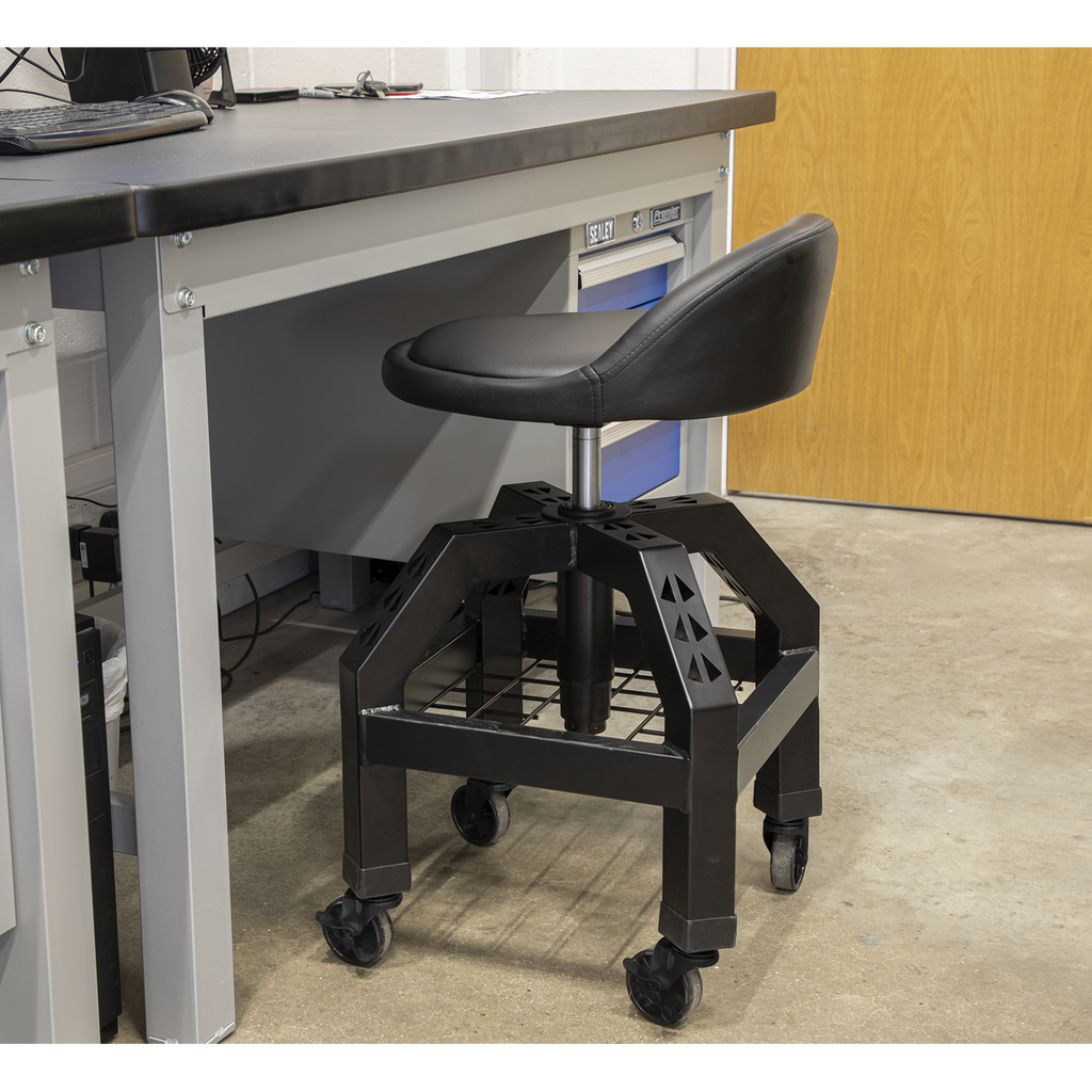 Premier Industrial Pneumatic Creeper Stool with Adjustable H
