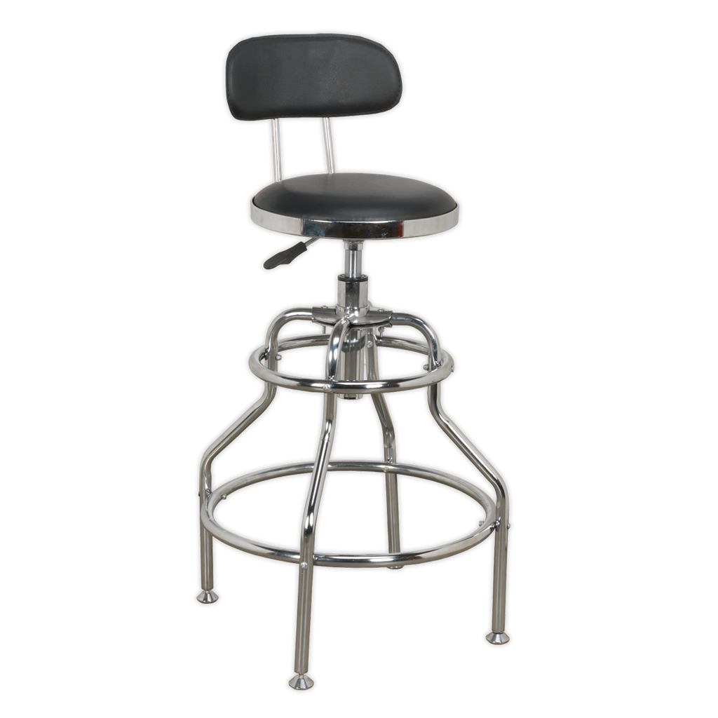 Pneumatic Workshop Stool with Adjustable Height Swivel Seat