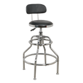 Pneumatic Workshop Stool with Adjustable Height Swivel Seat