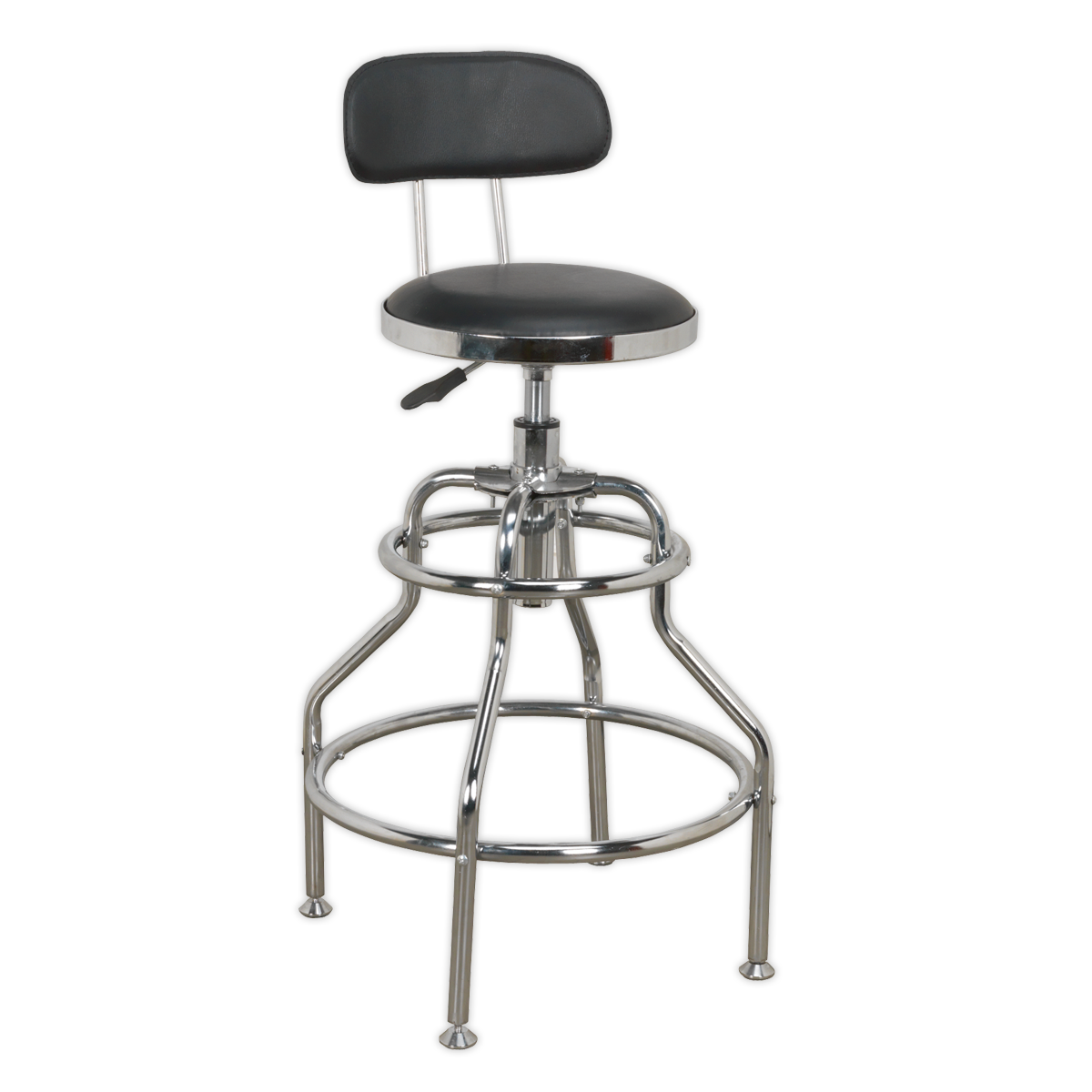 Pneumatic Workshop Stool with Adjustable Height Swivel Seat