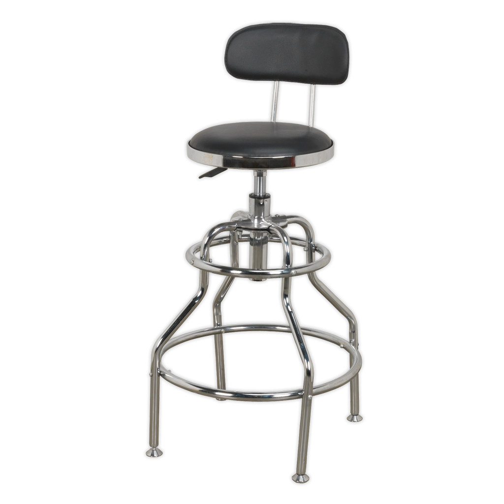 Pneumatic Workshop Stool with Adjustable Height Swivel Seat