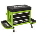 Mechanic's Utility Seat & Toolbox - Green