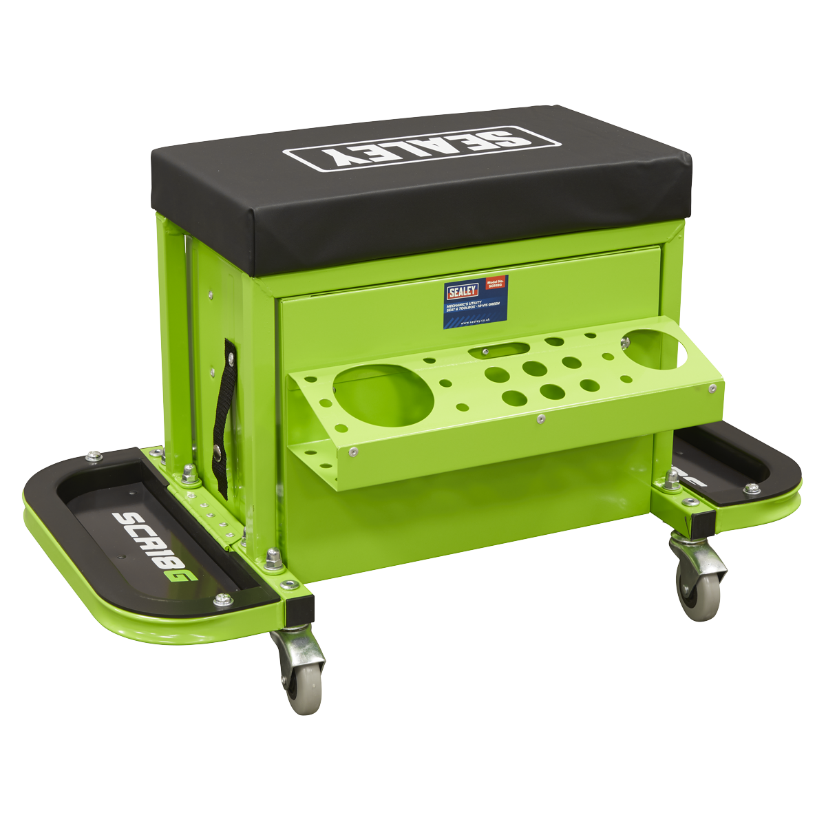 Mechanic's Utility Seat & Toolbox - Green