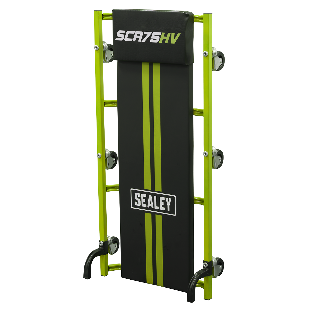 36" Deluxe American-Style Creeper with Steel Frame & 6 Wheels - Green