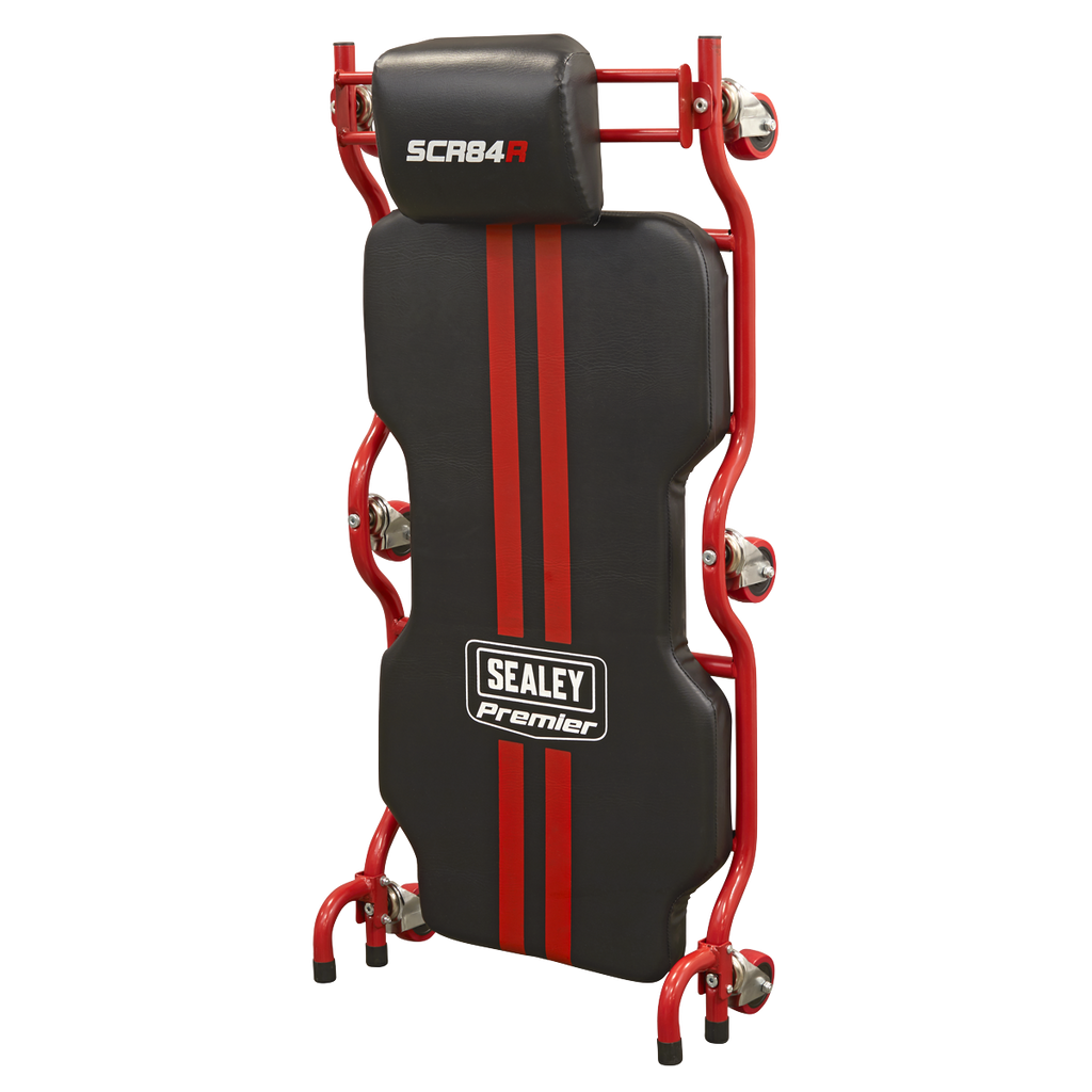 Deluxe Steel Creeper with 6 Wheels & Headrest