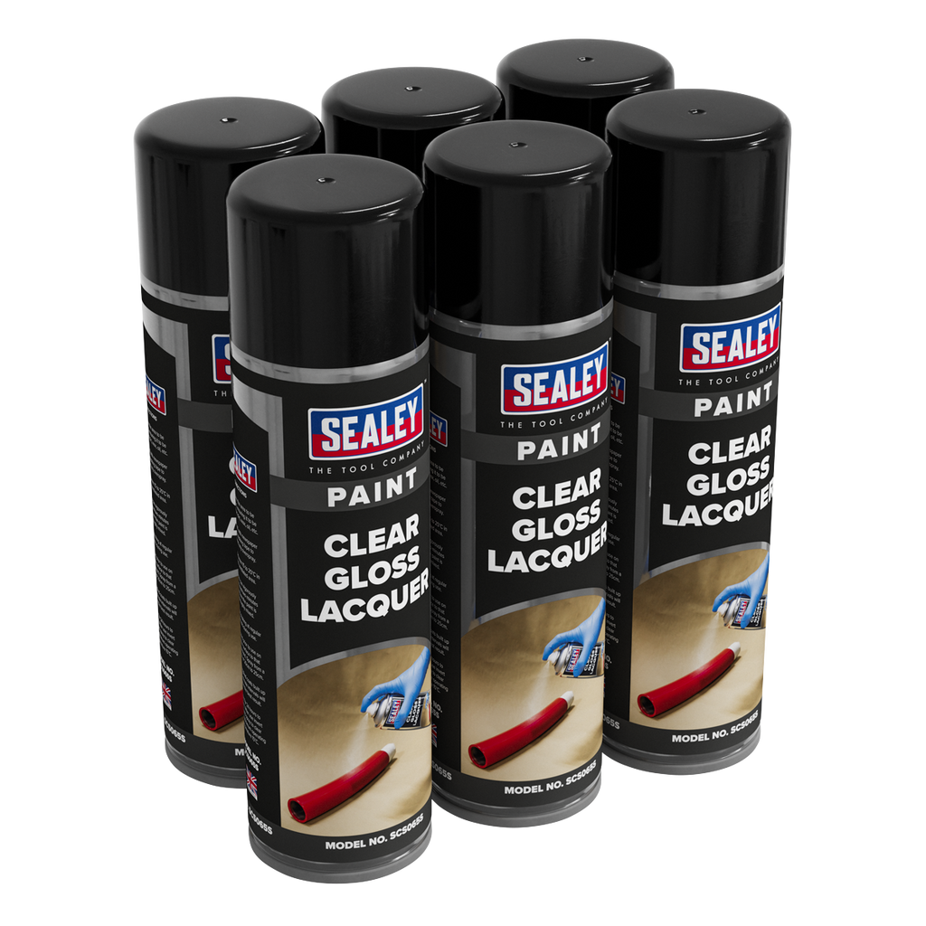 Gloss Lacquer 500ml, Clear - Pack of 6