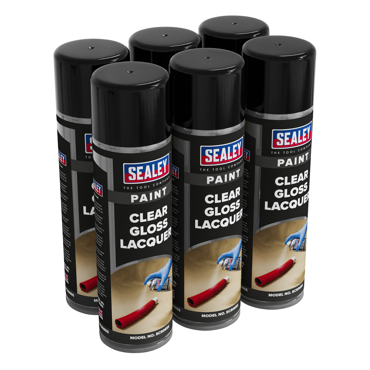 Gloss Lacquer 500ml, Clear - Pack of 6