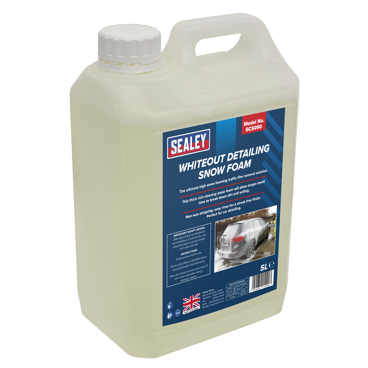 Pressure Washer with Snow Foam Combo, 130bar, 1600W (PW1860COMBO)