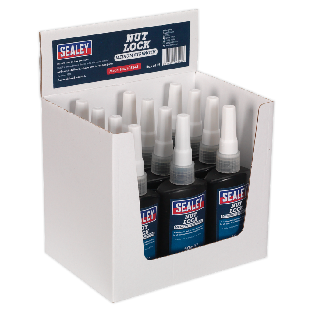 Medium Strength Nut Lock 50ml - Pack of 12