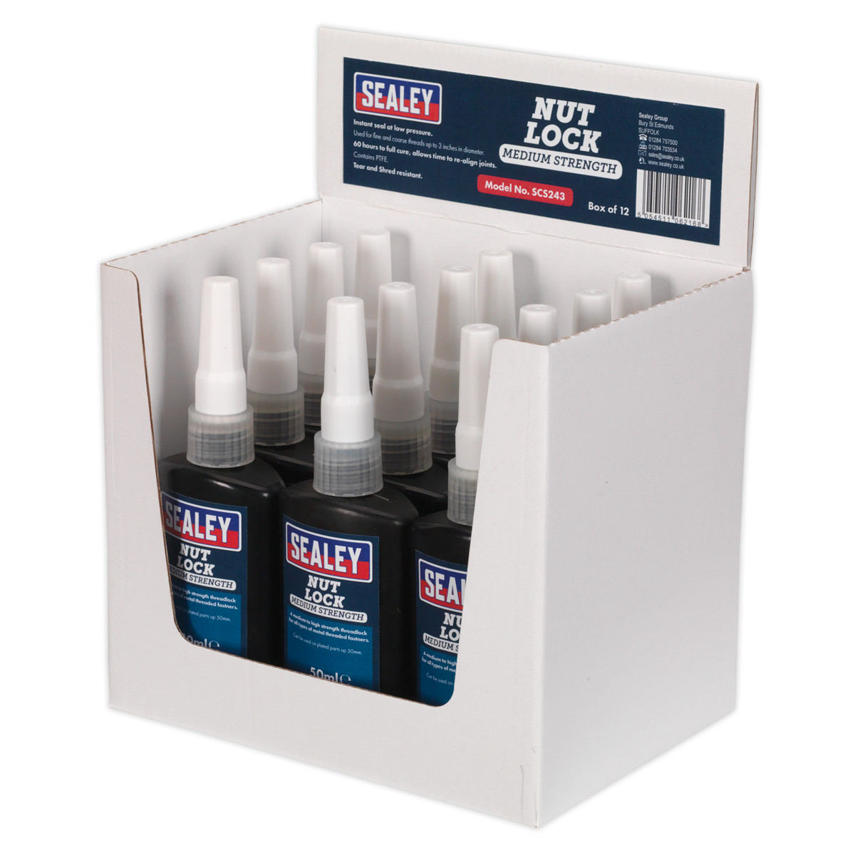 Medium Strength Nut Lock 50ml - Pack of 12