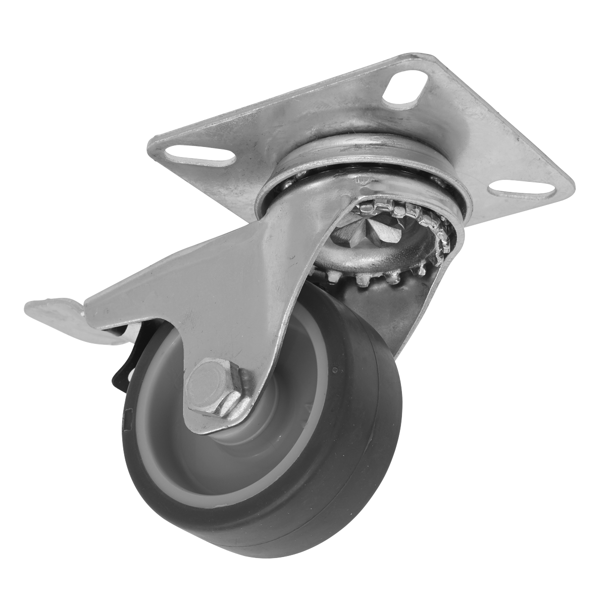 50mm Castor Wheel with Swivel Plate & Total Lock