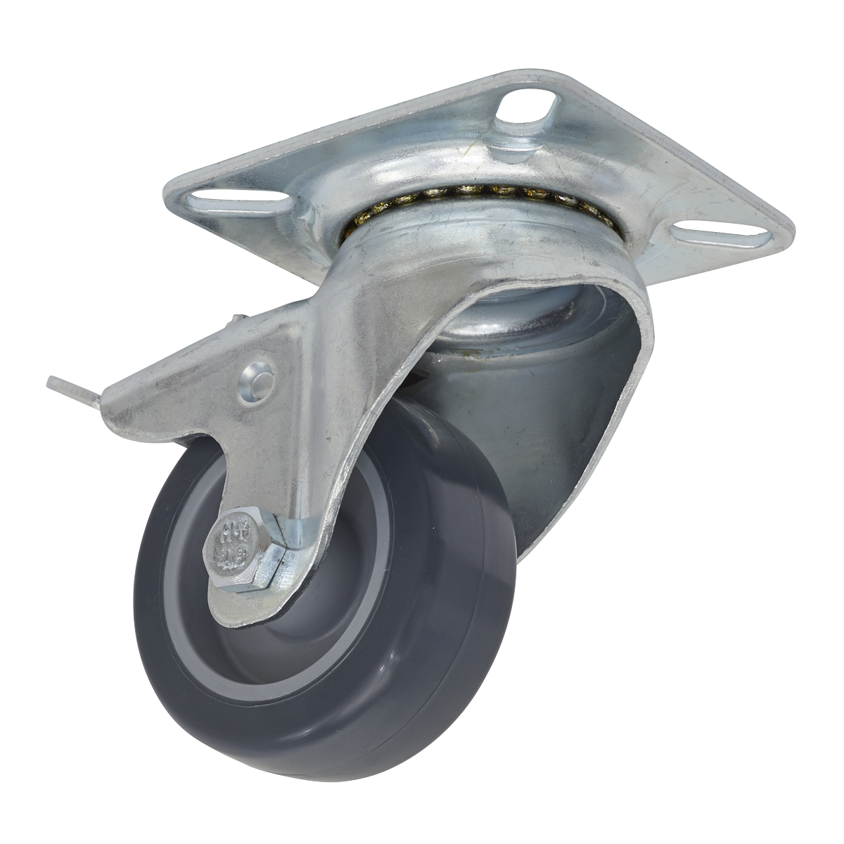 50mm Castor Wheel with Swivel Plate & Total Lock