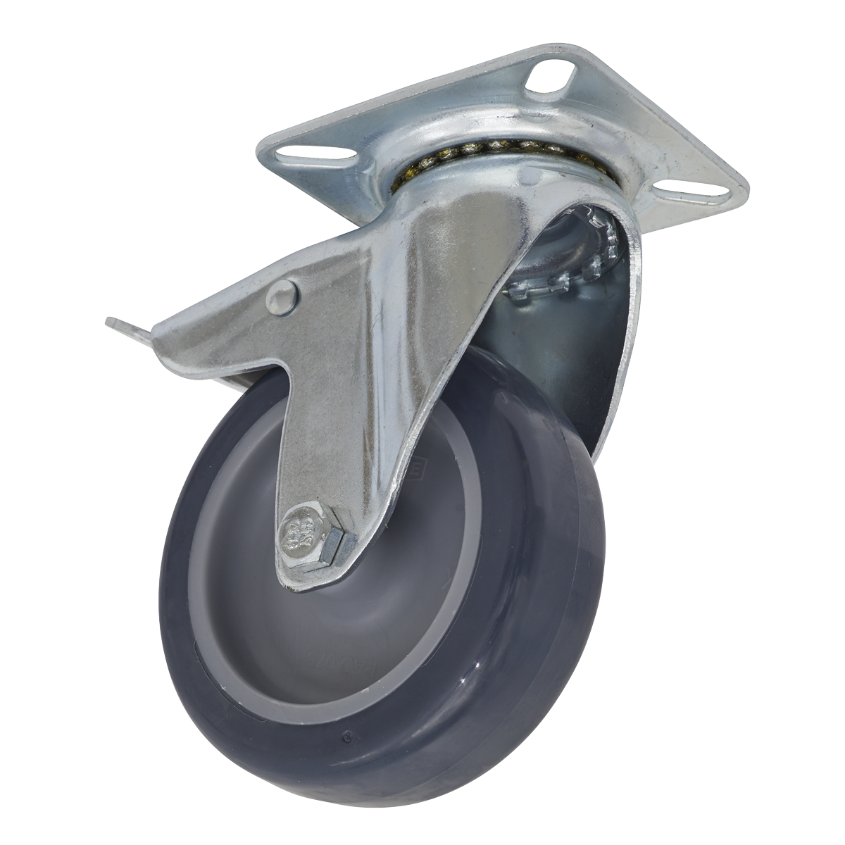 75mm Castor Wheel with Swivel Plate & Total Lock