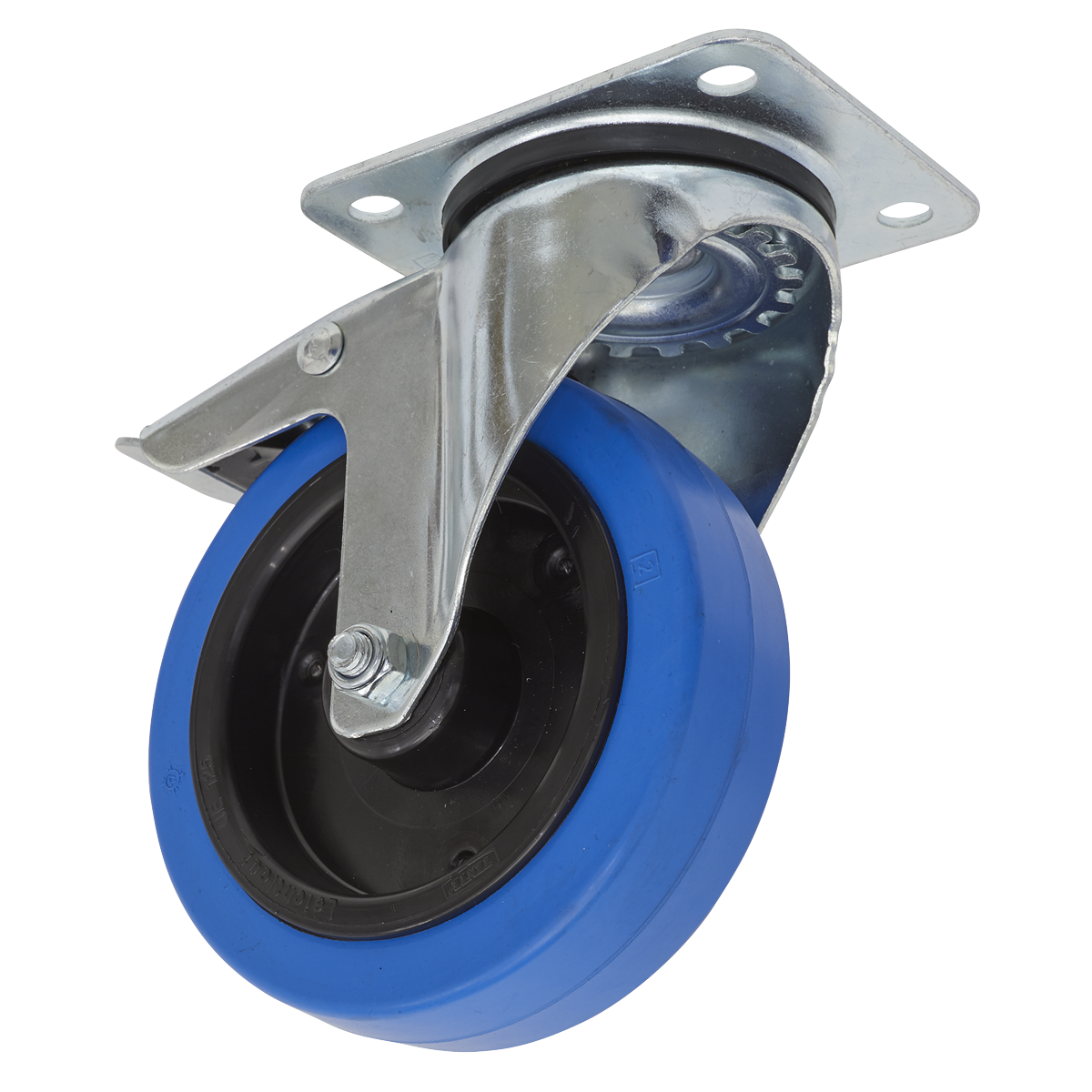 125mm Castor Wheel with Swivel Plate & Total Lock