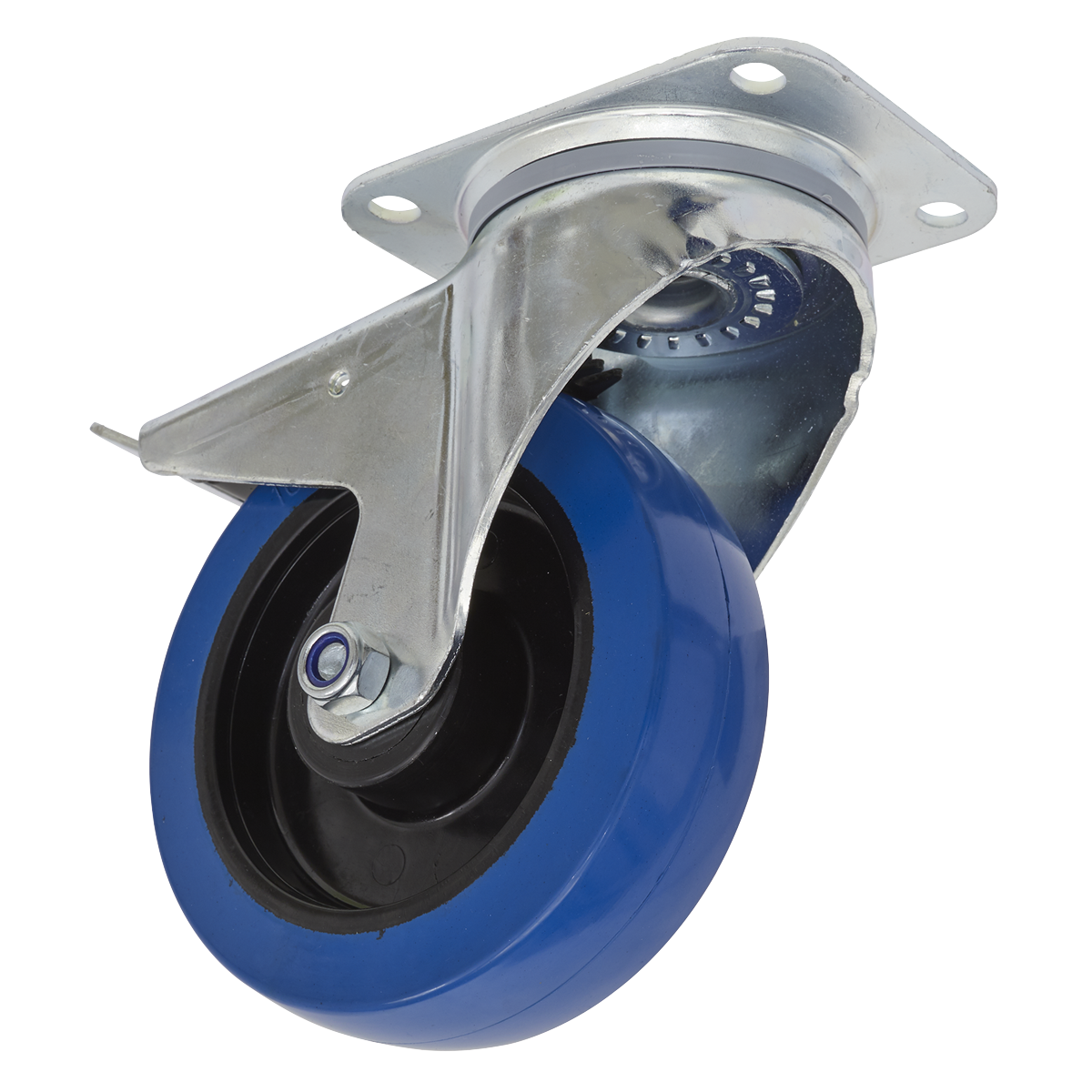 160mm Castor Wheel with Swivel Plate & Total Lock