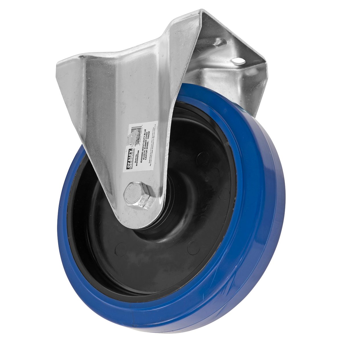 200mm Castor Wheel with Fixed Plate