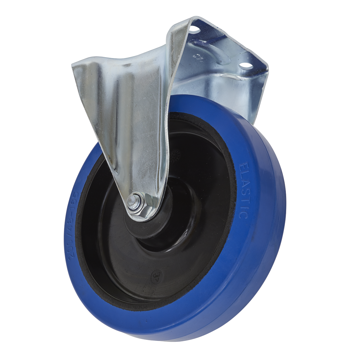 200mm Castor Wheel with Fixed Plate