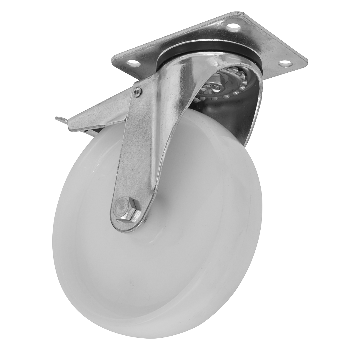 100mm Castor Wheel with Swivel Plate & Total Lock