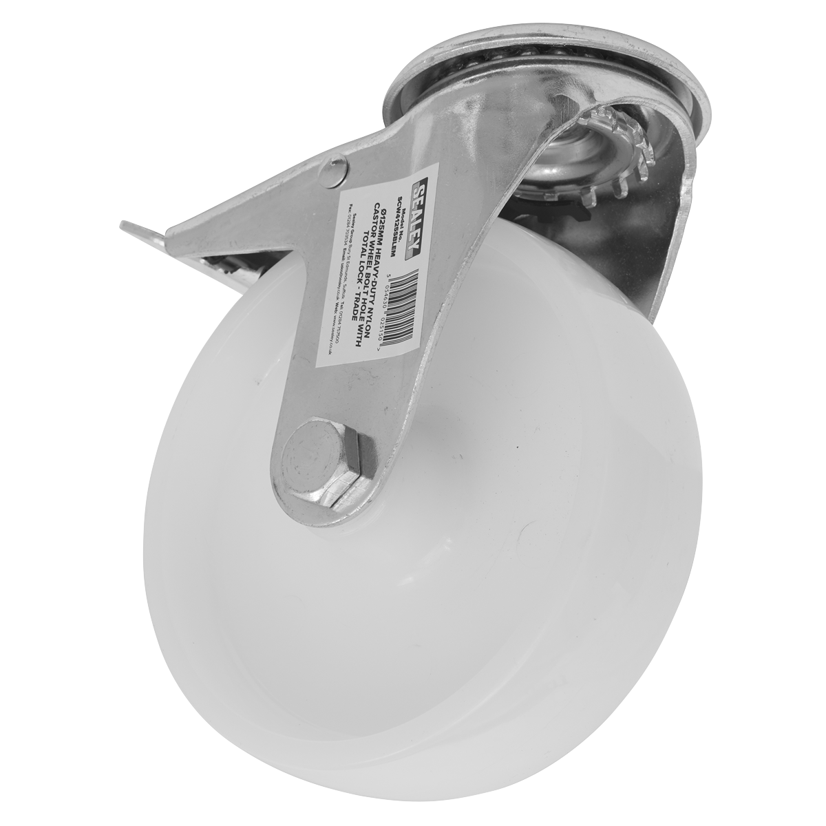 125mm Castor Wheel with Bolt Hole & Total Lock
