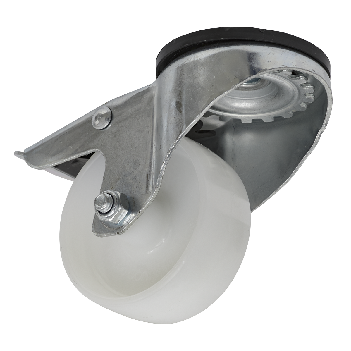 80mm Castor Wheel with Swivel Bolt Hole & Total Lock