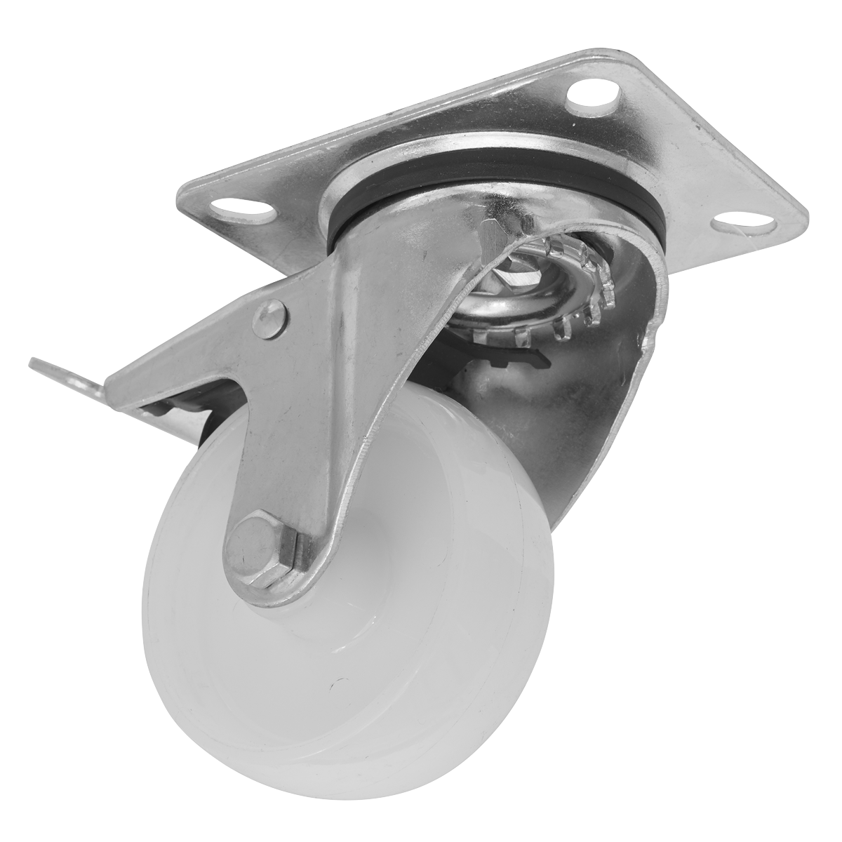80mm Castor Wheel with Swivel Plate & Total Lock
