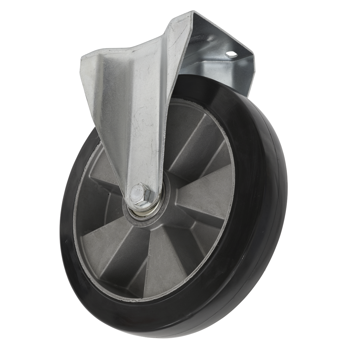 200mm Castor Wheel with Fixed Plate