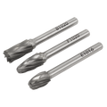 Tungsten Carbide Rotary Burr Set 3pc - Ripper/Coarse