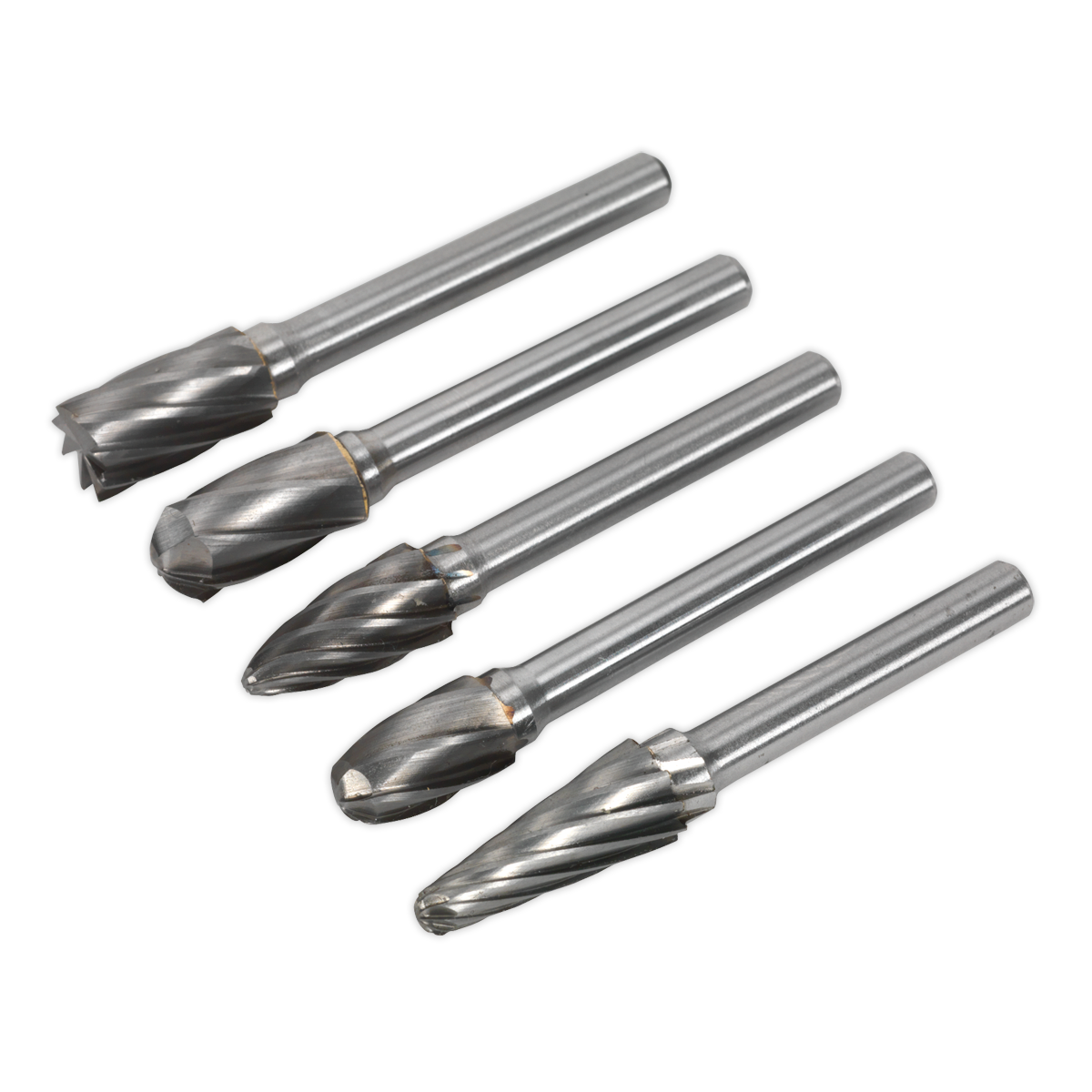 Tungsten Carbide Rotary Burr Set 5pc - Ripper/Coarse