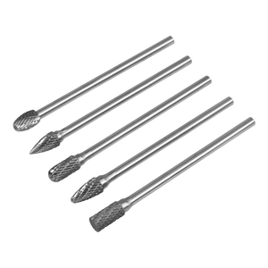 Extra-Long Tungsten Carbide Rotary Burr Set 5pc
