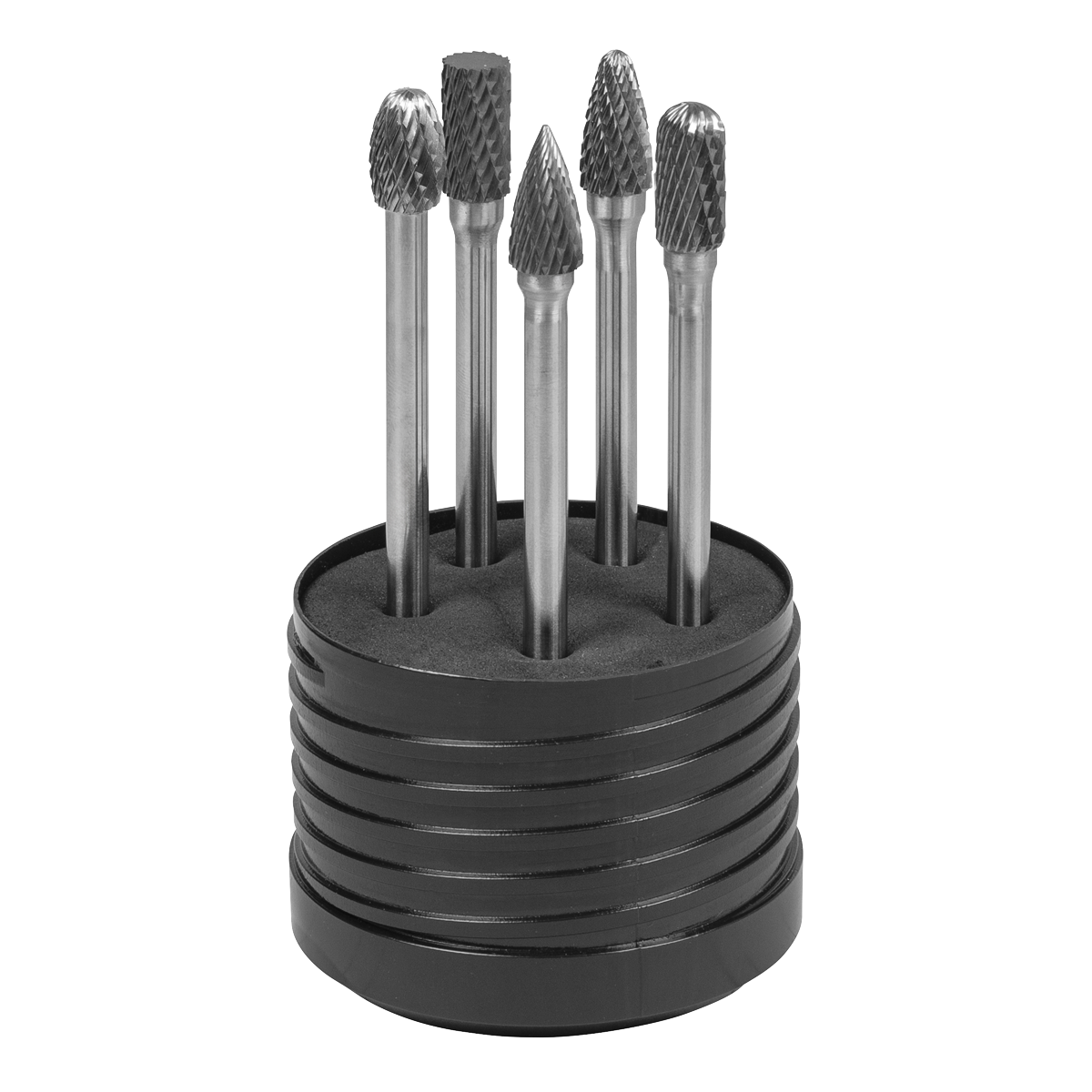 Extra-Long Tungsten Carbide Rotary Burr Set 5pc