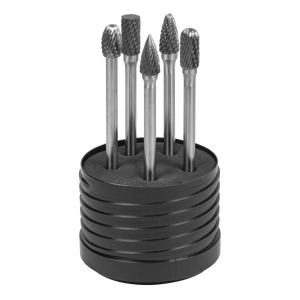 Extra-Long Tungsten Carbide Rotary Burr Set 5pc