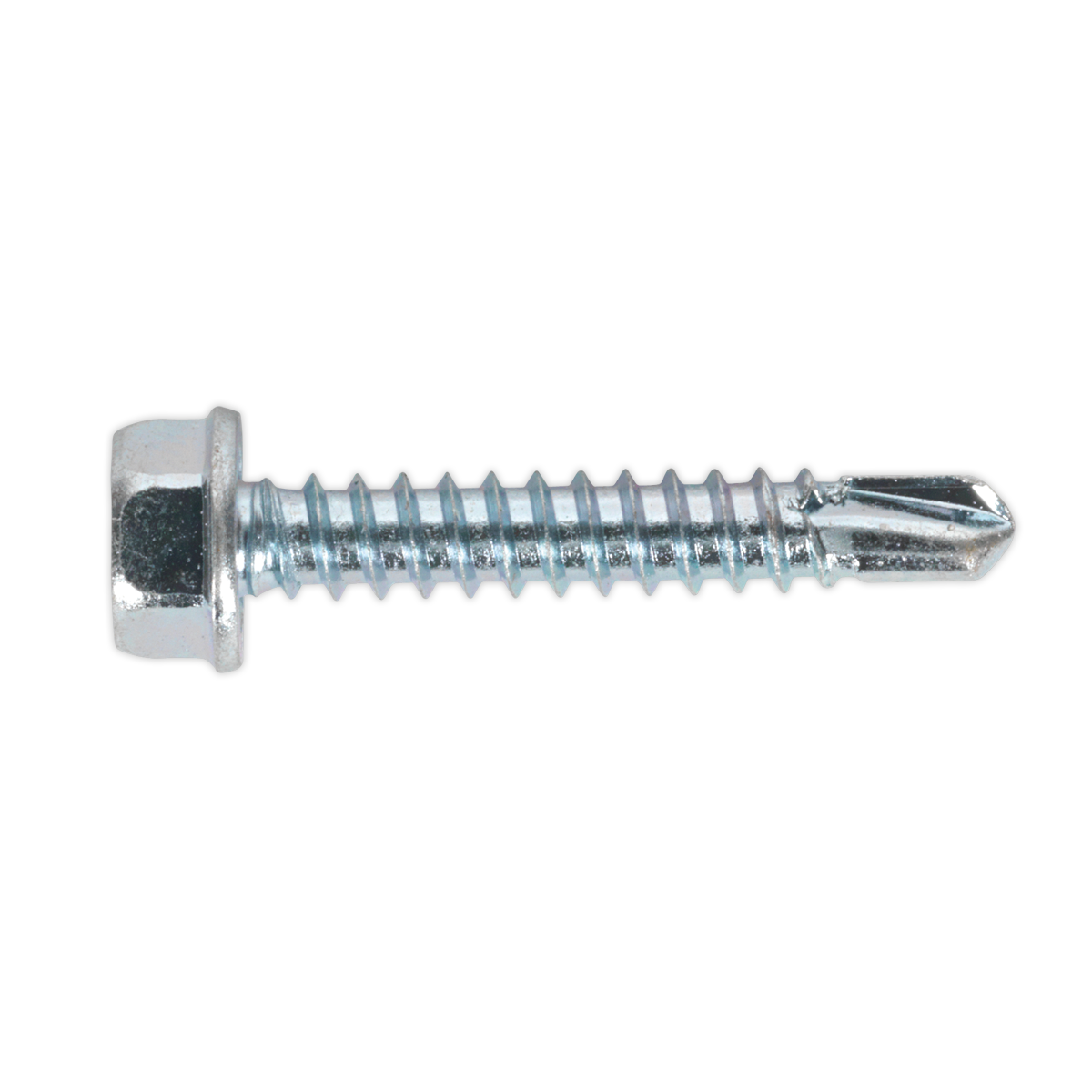 Zinc Plated Self-Drilling Hex Head Screw 4.2 x 25mm - Pack of 100