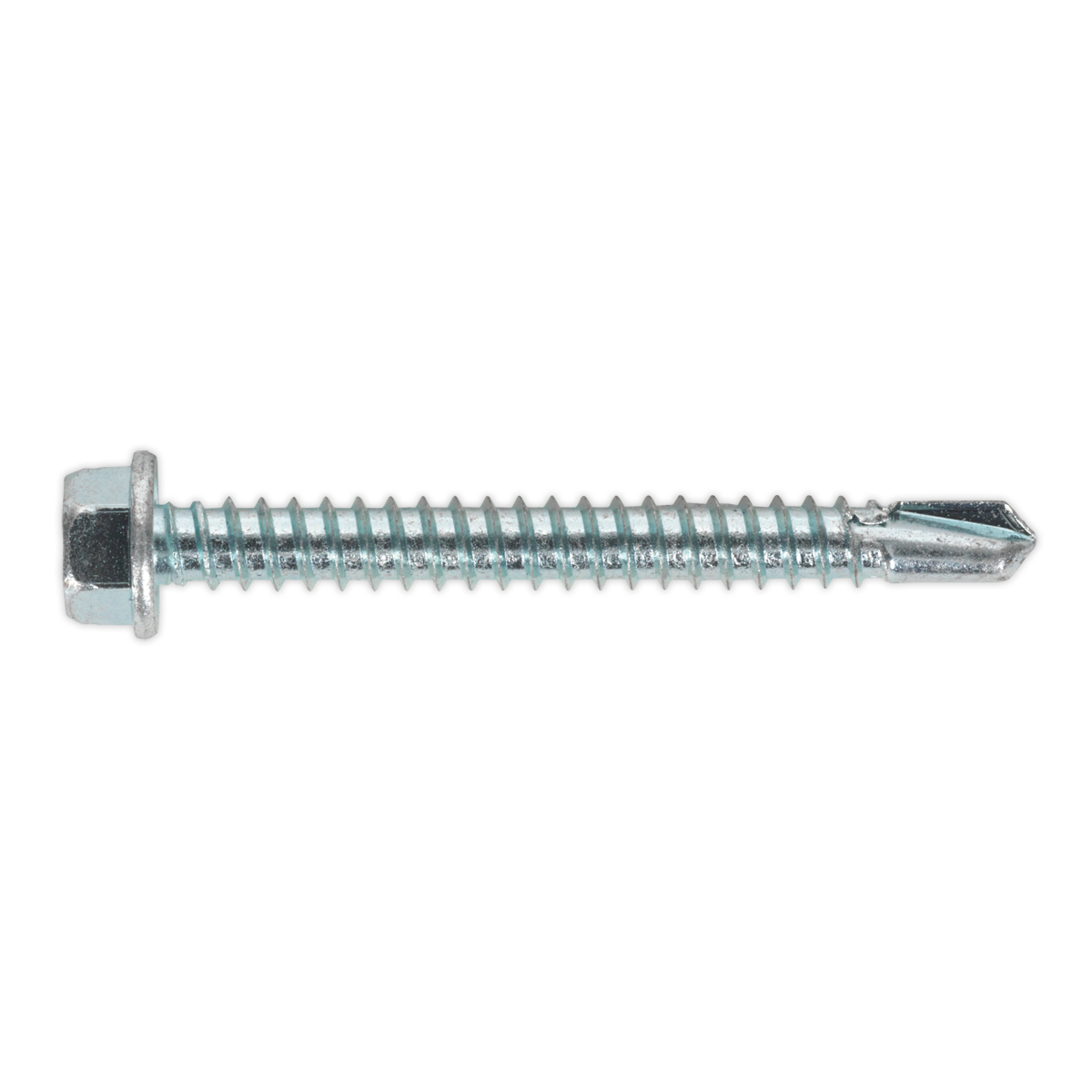 Zinc Plated Self-Drilling Hex Head Screw 5.5 x 50mm - Pack of 100