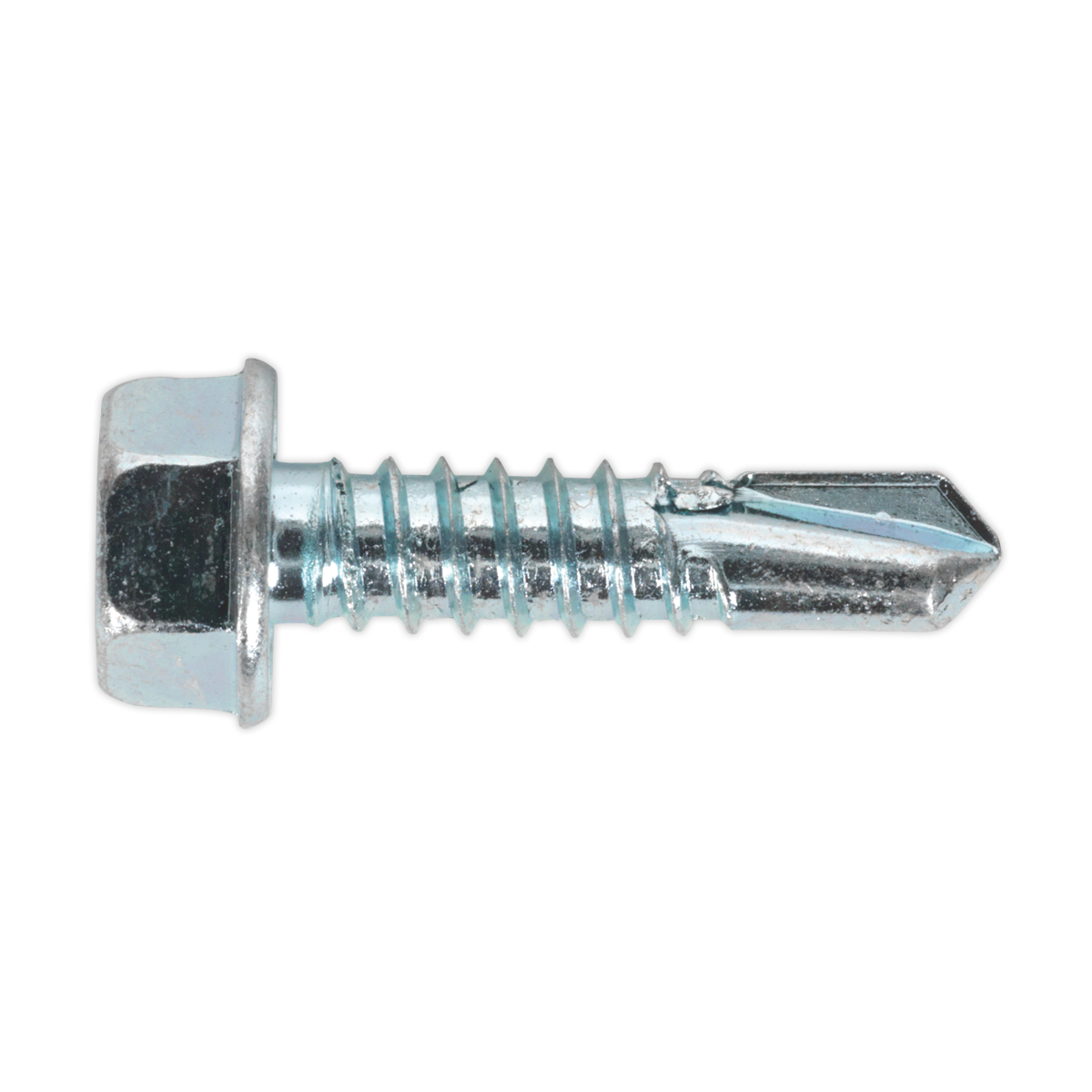 Zinc Plated Self-Drilling Hex Head Screw 6.3 x 25mm - Pack of 100