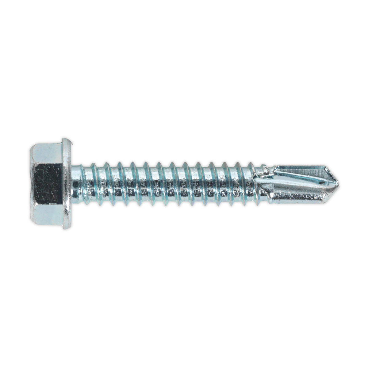 Zinc Plated Self-Drilling Hex Head Screw 6.3 x 38mm - Pack of 100
