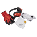 Worksafe® Flexi Grip Gloves, FFP2 Mask, Goggles & Ear Defend