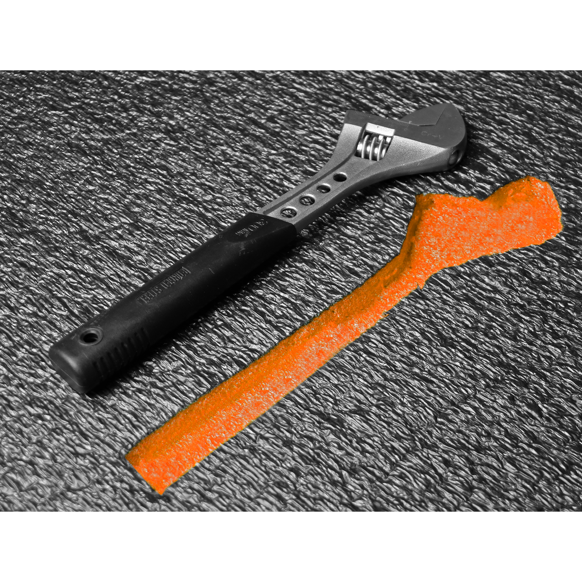 Easy Peel Shadow Foam® 1200 x 550 x 30mm - Orange/Black