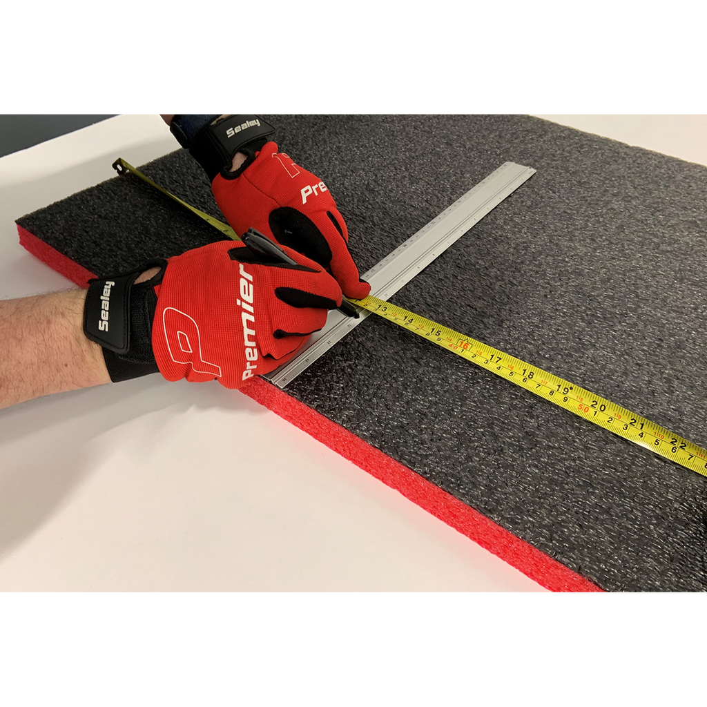 Easy Peel Shadow Foam® 1200 x 550 x 30mm - Red/Black
