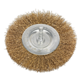 100mm Crimped Flat Wire Brush with 6mm Shaft