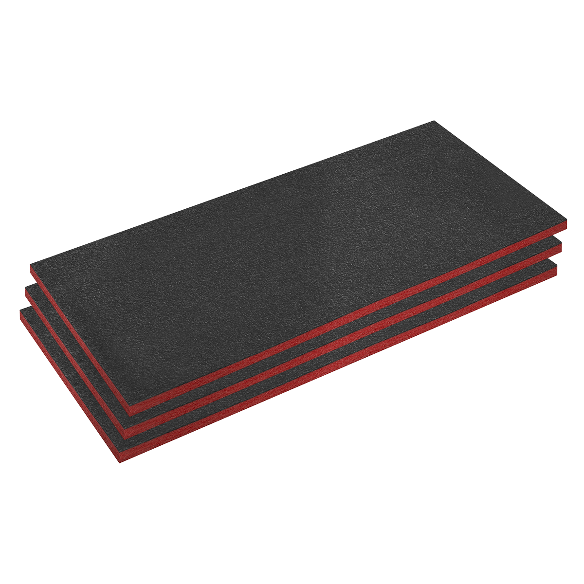 Easy Peel Shadow Foam® 1200 x 550 x 30mm, Red/Black - Pack of 3