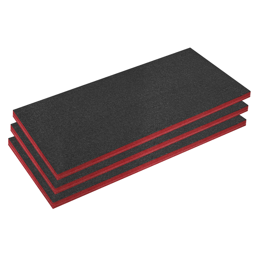 Easy Peel Shadow Foam® 1200 x 550 x 50mm, Red/Black - Pack o