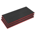 Easy Peel Shadow Foam® 1200 x 550 x 50mm, Red/Black - Pack o