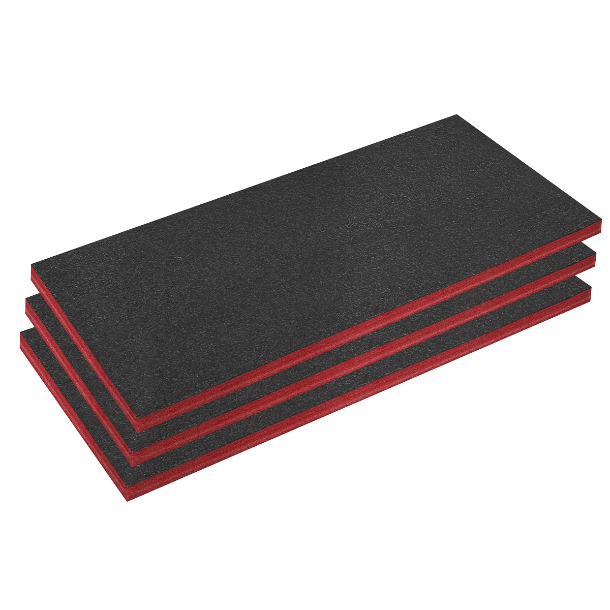 Easy Peel Shadow Foam® 1200 x 550 x 50mm, Red/Black - Pack of 3