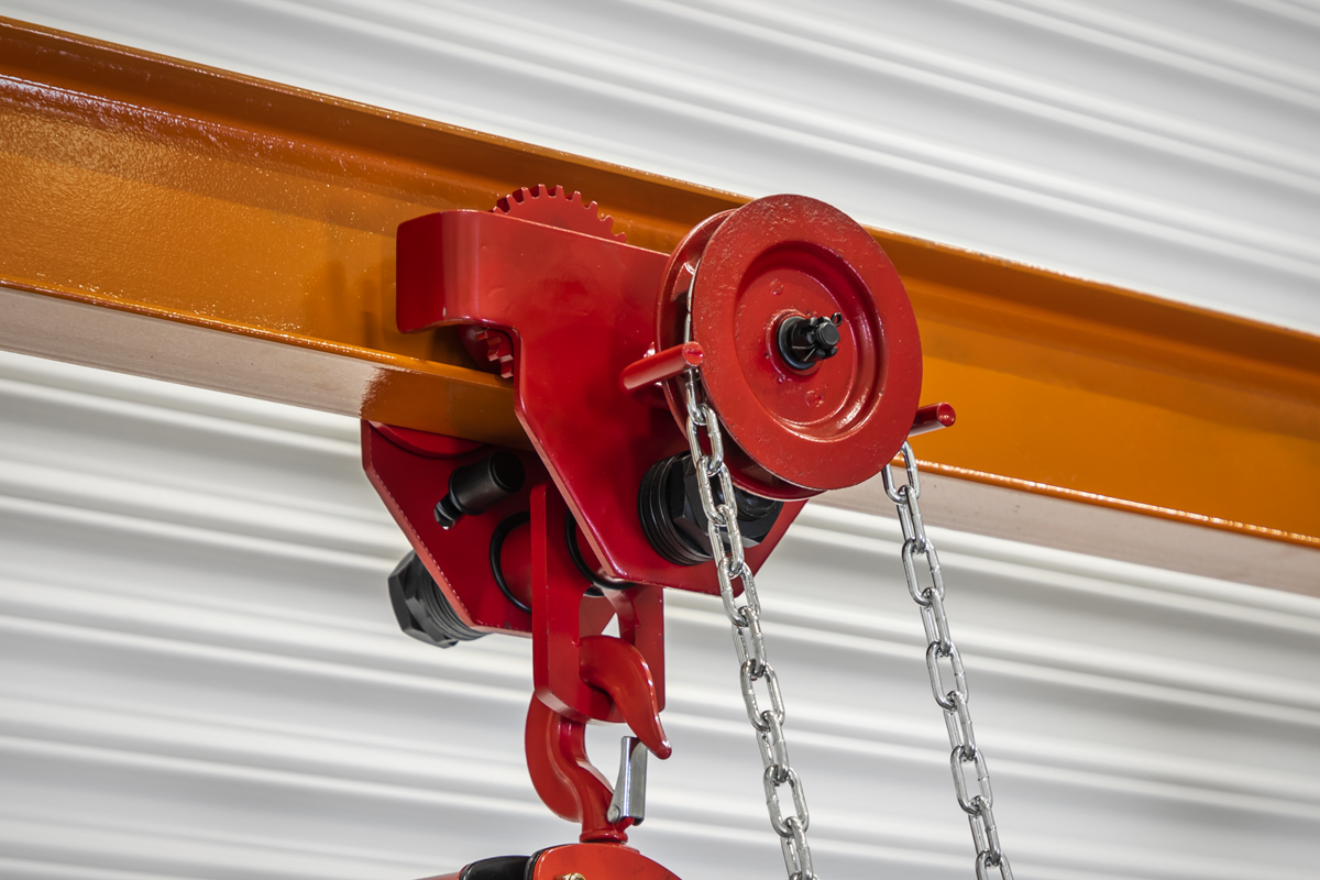 Portable Adjustable Gantry Crane with Geared Trolley Combo 1 Tonne