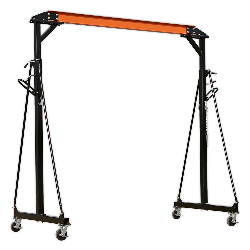Portable Lifting Adjustable Gantry Crane 1 Tonne & Hoist Combo