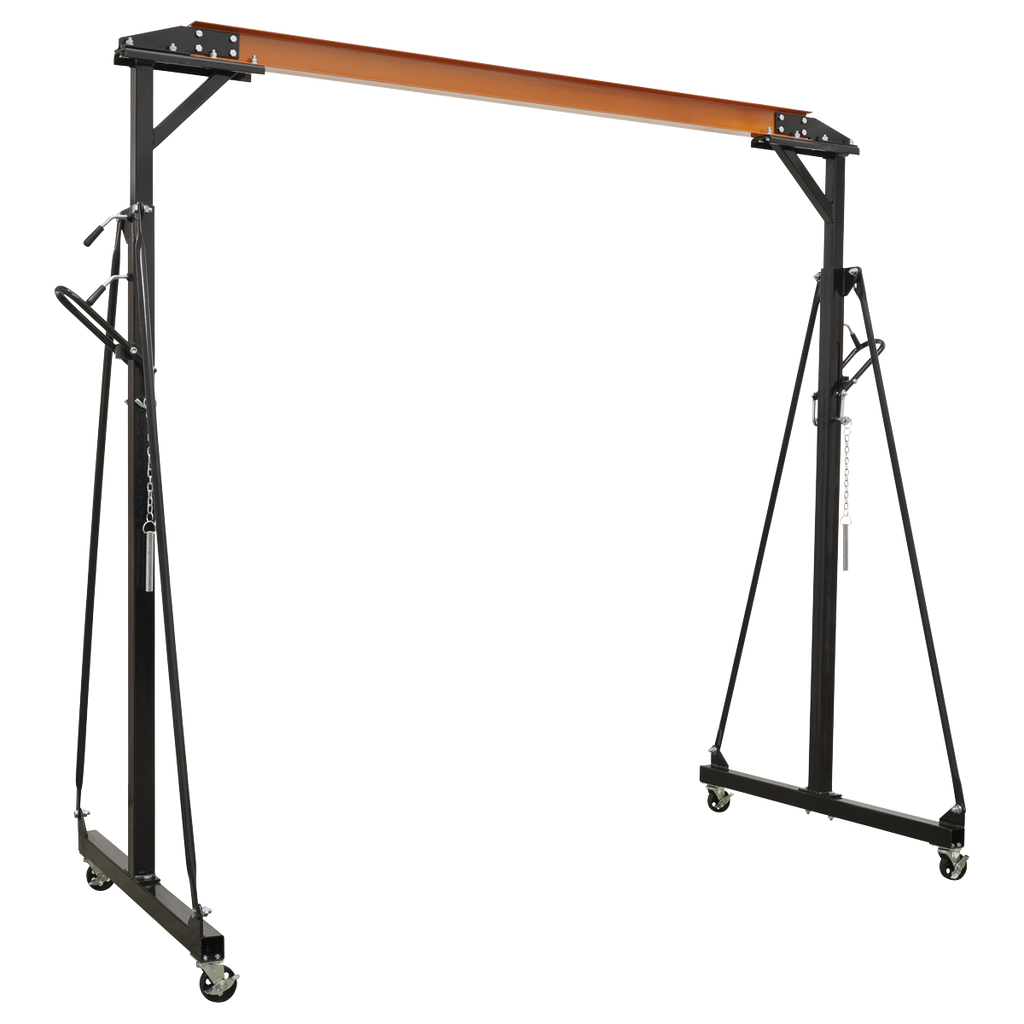 Portable Lifting Adjustable Gantry Crane 0.5 Tonne & Hoist Combo