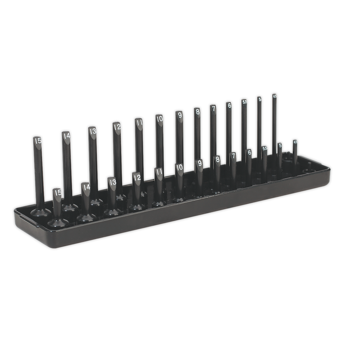 Premier Socket Holder, 28 Sockets, 1/4"Sq Drive, Black (SH1414)