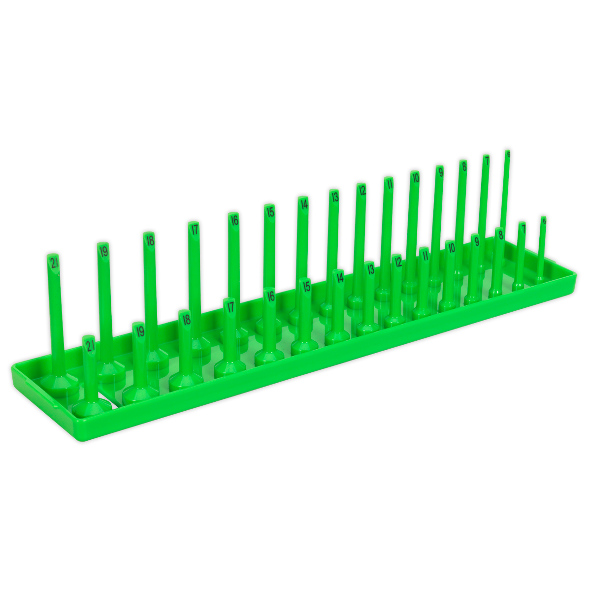 Premier Socket Holder, 30 Sockets, 3/8"Sq Drive, Hi-Vis Green (SH3815HV)