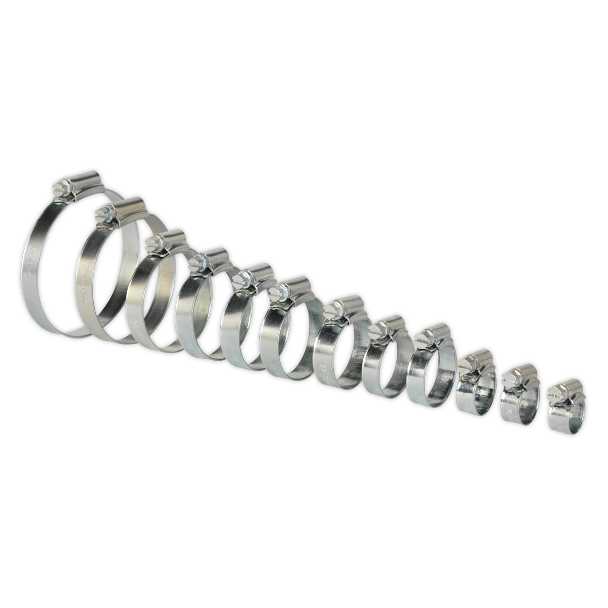 Zinc Plated Hose Clip Assortment 8-57mm 85pc